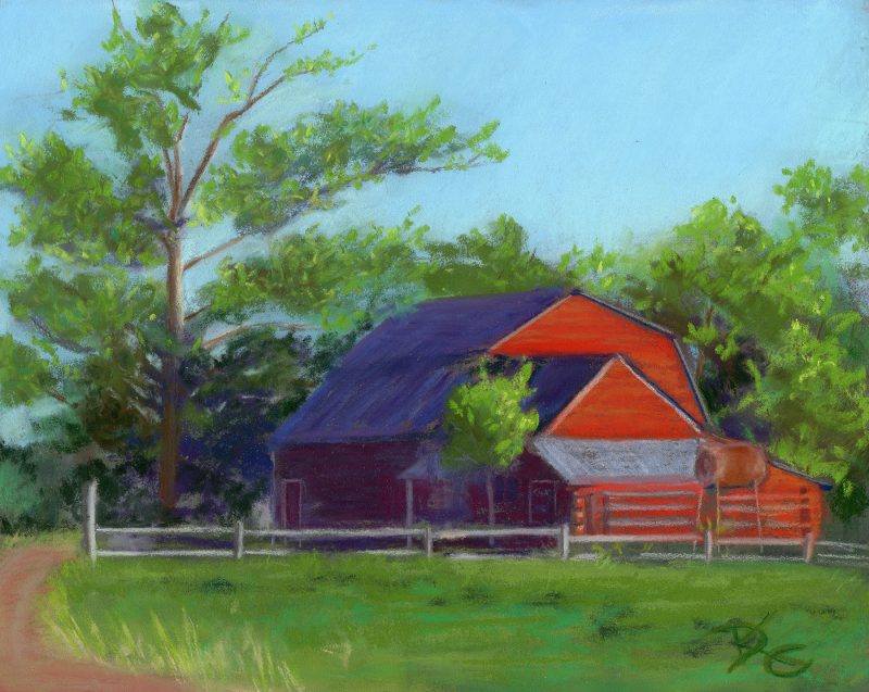 Barn - Pastel by Debra Kay Carter