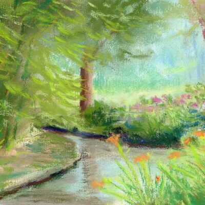 Monet’s Gardens in Giverny, France - Pastel by Debra Kay Carter - SOLD