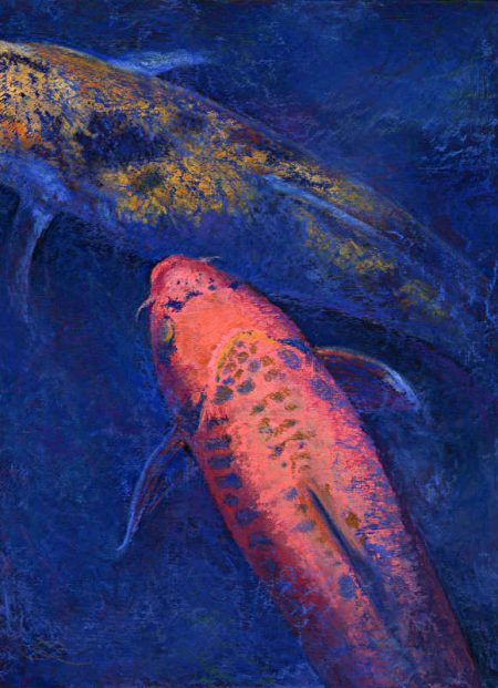 Koi I - Pastel by Donald Alan Carter