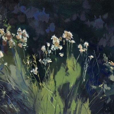 Rabbit Brush near Pinto - Oil on Panel-SOLD